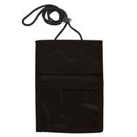 Grosir kustom Logo nama tempat kartu ID lencana pemegang Lanyard kualitas tinggi perjalanan leher kantong leher dompet leher dengan Lanyard