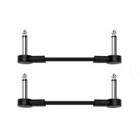 Nouveau produit en gros : Kit de câbles pour pédale d'effet de guitare avec connecteur plat et cordon à angle droit pour instrument de musique