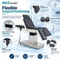 Table d'opération électrique radiolucente avec plateau coulissant de 300 mm, pont rénal de 120 mm, capacité de 200 kg, pour chirurgie générale, urologie et imagerie C-Arm