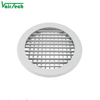 Diffuseur de plafond rond en aluminium pour système de climatisation HVAC avec amortisseur