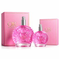 Flacon de parfum vide de luxe en verre pour femme, style Dubaï, rose, avec bouchons uniques