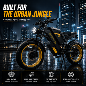 <span class=keywords><strong>Vélo</strong></span> <span class=keywords><strong>électrique</strong></span> tout-terrain COSWHEEL GT20, 48V, double batterie, charge maximale de 150 kg, étanche IP54, avec stock US/UE - Product Image 1