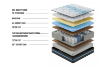 Matelas hybride enroulable personnalisé LOONGFUNG avec ressorts ensachés et mousse à mémoire de forme en gel pour usage domestique et hôtelier – Doux et confortable