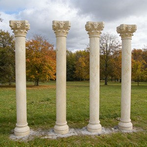 Colonnes creuses en marbre naturel de style grec et romain, personnalisées, pour la décoration de bâtiments résidentiels et hôteliers – Vente directe usine - Product Image 4