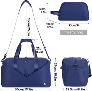 Échantillon gratuit – Sac de sport/yoga imperméable blanc personnalisé avec logo, petit format, à bandoulière, avec poche - Product Image 5