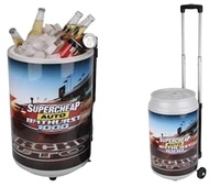 Refroidisseur de glace 19L OEM glacière chariot à glacière avec roues garder article de refroidissement coffre avec logo promotion refroidisseur de nourriture