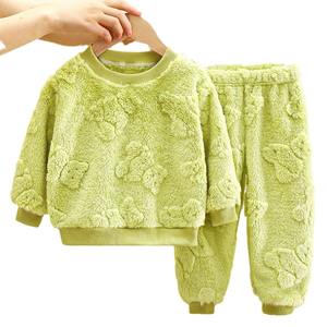 Ensemble de pyjamas décontractés pour enfants, chaud, automne-hiver, vêtements d'intérieur épais pour garçons, <span class=keywords><strong>velours</strong></span>, sélection rigoureuse - Product Image 5