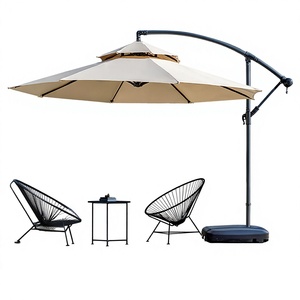 <span class=keywords><strong>Sombrilla</strong></span> de exterior para patio, balcón, villa, tipo banana, romana, con poste metálico, apertura manual, poliéster - Product Image 1