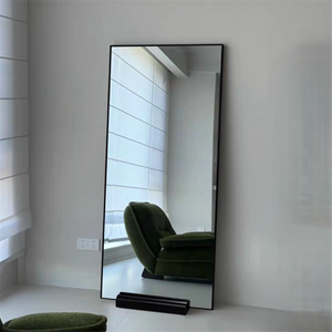 <span class=keywords><strong>Miroir</strong></span> <span class=keywords><strong>mural</strong></span> de luxe pleine longueur <span class=keywords><strong>grand</strong></span> <span class=keywords><strong>miroir</strong></span> de dressing rectangulaire avec cadre en aluminium pour la décoration de la chambre à coucher - Product Image 1