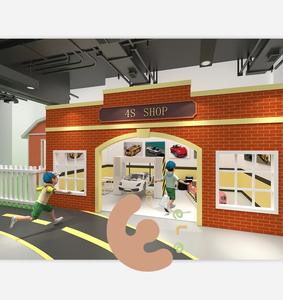 Eibele diseño personalizado mini niños fingen ciudad patio interior con casa de juegos de rol y señal de tráfico para chico café hotel centro comercial - Product Image 3