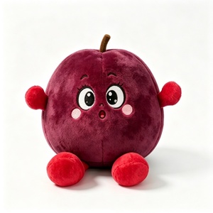 Peluche de ciruela personalizado, peluche de fruta redonda, animal de peluche de fruta, peluche de ciruela adorable, peluche de ciruela morada - Product Image 1