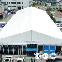 Tente d'exposition sur mesure, protection UV, résistante au vent, auvent en PVC pour salon commercial