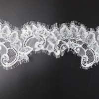Dentelle française en nylon 100% personnalisée, dentelle florale sexy, dentelle élastique en voile pour accessoires vestimentaires, bricolage de sous-vêtements et de soutien-gorge