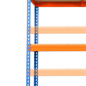 <span class=keywords><strong>Étagère</strong></span>s de rangement industrielles en acier robuste à 4 niveaux, capacité de 600 kg, rayonnage métallique pour garage, protection contre la corrosion, sans boulons - Product Image 4
