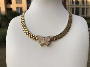 Collar con Colgante de Corazón con Diamantes CZ y Cadena Nugget Rollie de Acero Inoxidable con Nombre Personalizado, Joyería de Moda para Mujer, Regalo - Product Image 5