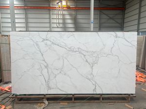 Nguyên sơ cực trắng thiêu kết đá <span class=keywords><strong>Countertop</strong></span> kiểu dáng đẹp Cut-to-Kích thước cho nhà bếp Bàn cà phê tường cho khách sạn phòng tắm bảng Tops - Product Image 2
