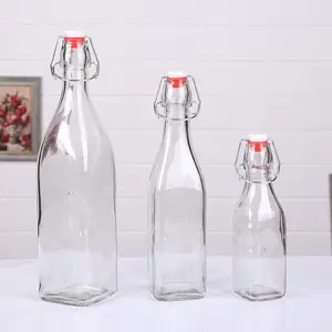 Venta caliente engrosada boca pequeña fermentación frasco de vidrio a prueba de fugas tapón de goma botellas de agua