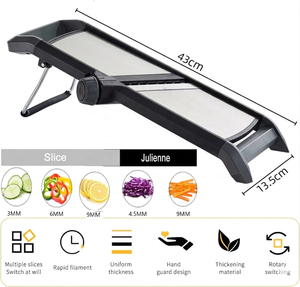 LOVFE Hachoir Manuel Portable Multifonctionnel pour Légumes, Mandoline, Coupe-Légumes pour Salades, Préparation de Repas et Cuisine Fitness - Product Image 6