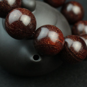 Zambian Blood Sandalwood <b>Bracelet</b> 25mm Round Beads Prayer Jewelry Gift - Product Image 3