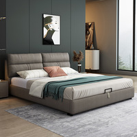 Cadre de lit moderne de luxe 160x200 King, réglable, avec rangement, en bois de chêne écologique et durable, pour chambre principale, garantie 3 ans