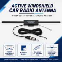 Antenne radio électronique de pare-brise pour voiture, fixation sur verre, antenne de véhicule avec câble, connecteur mâle, base adhésive, OEM personnalisé pour auto et SUV