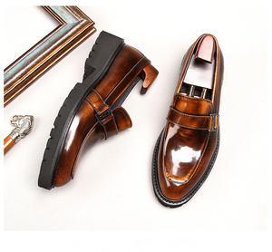 Chaussures décontractées imperméables Oxford Groom Evergreen pour hommes, chaussures de créateur pour mariage d'hiver, bout pointu, antidérapantes, adaptées au bureau et aux affaires - Product Image 2