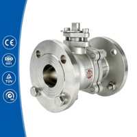 Vanne à boisseau sphérique industrielle à quart de tour à bride en acier inoxydable ISO 5211 avec siège en PTFE certifiée CE DN50