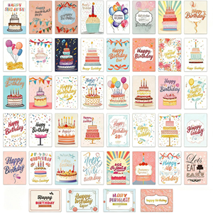 ZS-P2159 Handmade Art Greeting <b>Cards</b> Birthday Set 30pcs Colorful Designs Party Celebration Paper Digital Printing - Product Image 4