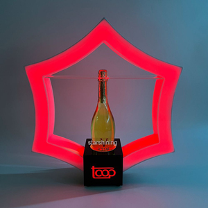 Nightclub Bar Lounge Custom LOGO Hexagonal LED champagne Bottle Presenter <strong>VIP</strong> Glorifier Display Bottle Holder <strong>Stand</strong> - Product Image 5