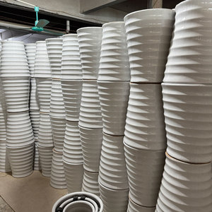 Bộ 2/3 Chậu hoa gốm lớn với cơ sở chống trượt ngoài trời trồng vườn thực tế cho cây - Product Image 2