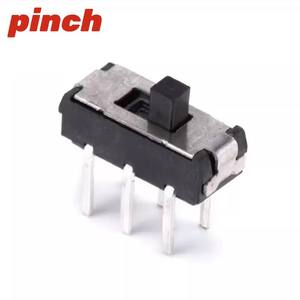 Interruptor de palanca deslizante de 6 y 8 pines, horizontal y vertical, de montaje en superficie, SPDT, encendido-apagado-encendido, 16 mm - Product Image 3