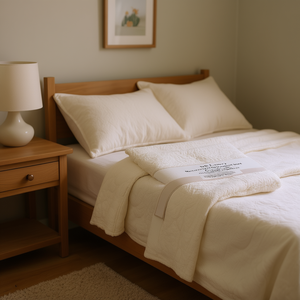 Ensemble de couvre-lit réversible DB Luxury, couleur crème, taille twin, coton doux, motif floral matelassé, poids personnalisable - Product Image 2