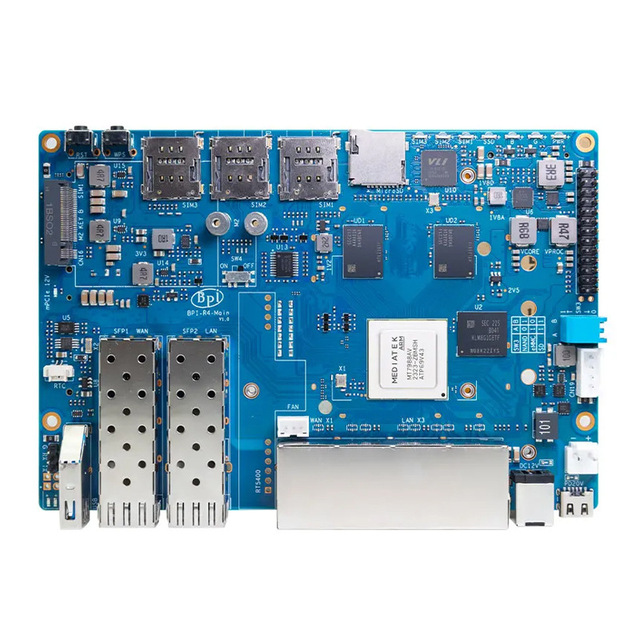 Banana Pi motherboard MediaTek MT7988 open-source high-performance router development board