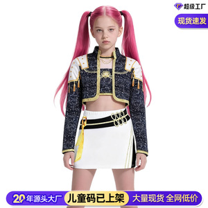 Disfraz de Cosplay de Anime Lumiere Zoe para Halloween, Impresión Digital 3D, Directo de Fábrica, Disfraz de Cazadora de Brujas para Mujer, Grupo de Chicas, Negro y Dorado, para Escenario - Product Image 5