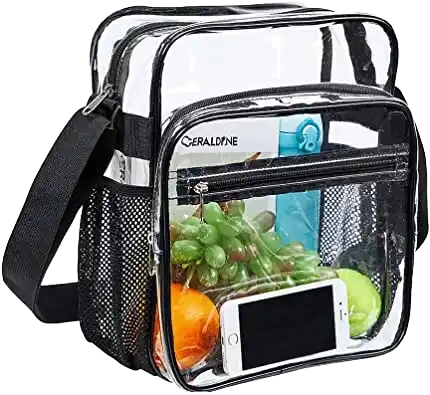 Custom  Waterproof Transparent Clear Cross PVC Body Stadium  Cell Mobile Phone Bag