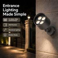 Projecteur LED extérieur en aluminium étanche IP65 18W RGBW à faisceau réglable pour aménagement paysager, allée de jardin, façade de bâtiment