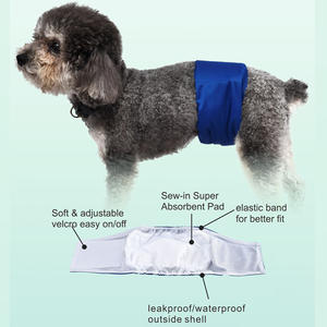 OEM सॉफ्ट शैल डॉग अवशोषक पैड डायपर सस्पेंडर्स धोने योग्य डॉग बेली बैंड रैप कुत्ते के लिए पुरुष पालतू जलरोधक डायपर - Product Image 3