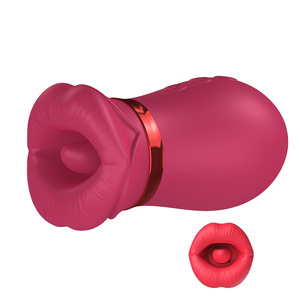 Kırmızı dudaklar vibratör USB Mag şarj 3-Speed emme dil yalama titreşimli Vibrating tor yetişkin seks oyuncakları toptan - Product Image 2