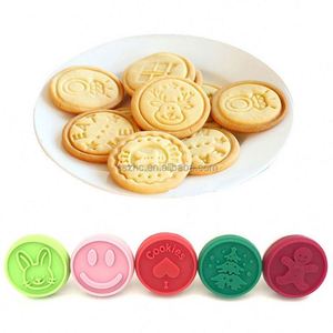 3D Christmas Silicone Cookie Stamp with Wooden Handle Baking & Pastry Tool - Product Image 3