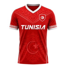 Maglia da Calcio della Tunisia - Edizione Fanatiaci Colore Rosso e Bianco - Product Image 1