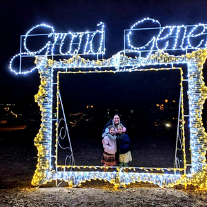 Creative Christmas Character Photo Backdrop LED <b>Light</b> Display for Holiday Market Festival Decoration - Product Image 1