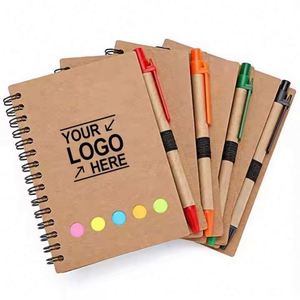 Mini Libreta de Papel Portátil Personalizable A7 con Cubierta de Papel, Encuadernación en Espiral y Notas Adhesivas - Regalo Perfecto para la Escuela y la Oficina - Product Image 1