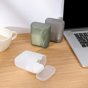Portable Data Cable Storage Box With Lid For Earphone Charger Jewelry Organizer Durable Solid Color 1 Capacity - Product Image 1