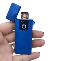 Briquet électrique sans flamme, rechargeable par USB, résistant au vent, sensible au toucher, avec boîte cadeau pour offres promotionnelles
