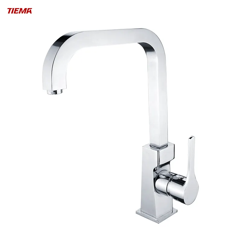 2022 modern plated chrome rotation water single handle sink taps mixer brass kitchen faucet