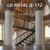 Balustre d'escalier moderne en fer forgé LD Metal (Q-112) avec grande spirale, décoration intérieure pour villa, pour garde-corps d'escalier