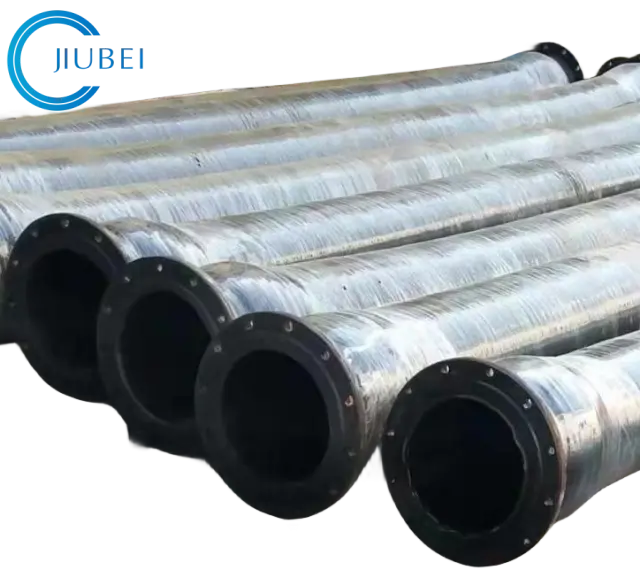 16 Inch 12" Rubber Discharge Hose For Submersible Pump Ceramic Harshest Sea Mining Conditions