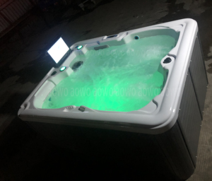 Baignoire extérieure pour 3 personnes Couleur noire whirlpool <span class=keywords><strong>Spa</strong></span> Soaking Deep <span class=keywords><strong>Grand</strong></span> Geyser Over Size Outdoor Yacuzzier Bubble Jets - Product Image 6