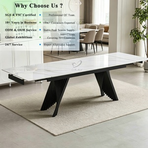 Table de <span class=keywords><strong>salle</strong></span> à <span class=keywords><strong>manger</strong></span> moderne en céramique, style classique, extensible, gain de place, en pierre frittée, amélioration de luxe pour restaurant OKAY - Product Image 1