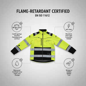 Светоотражающая водонепроницаемая рабочая куртка для плотников, спецодежда для строительства, рабочий костюм с высокой видимостью и карманами для наколенников - Product Image 1